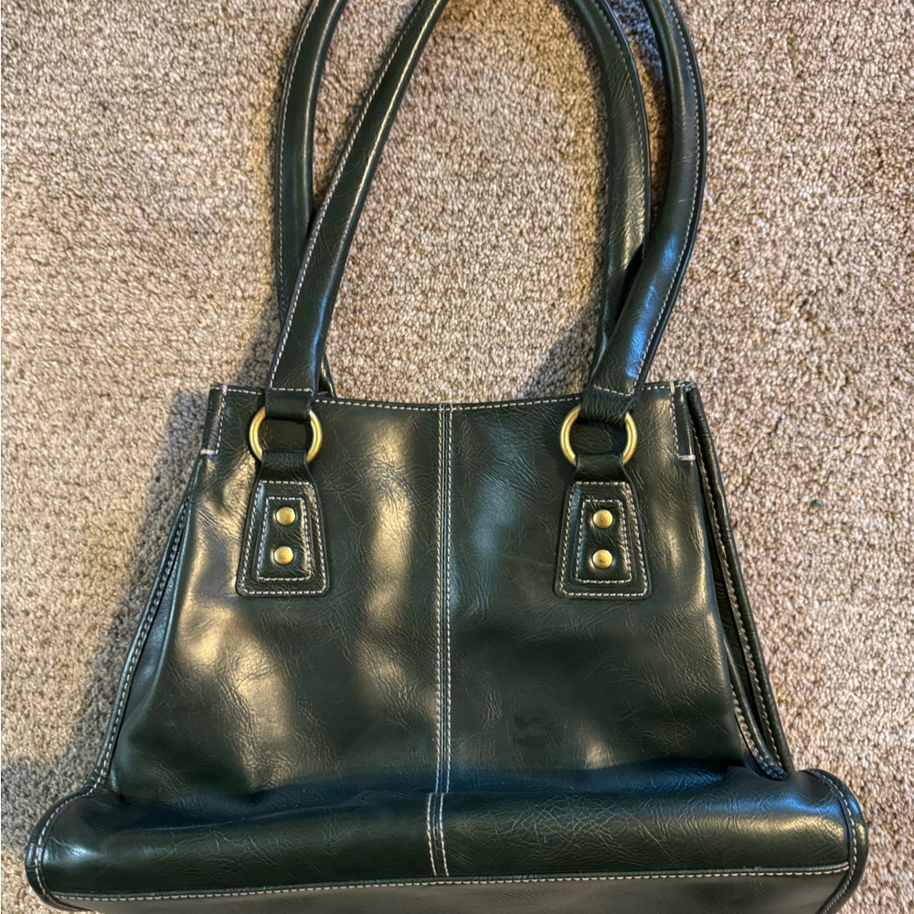 Nine&Co Pleather Dark Green Bag
